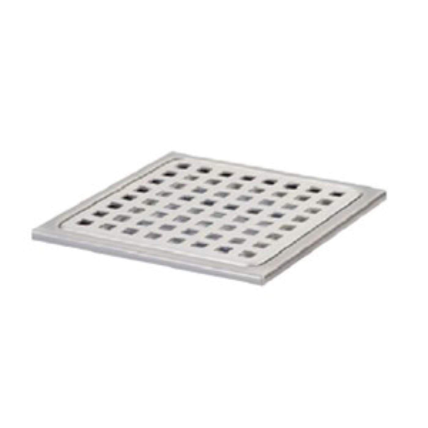 Siphon De Cour Inox Plat 10X10CM - Siphons douche, référence siphon-de-cour-inox-plat-10x10cm chez Sanitaire Casa Anfa à Casablanca