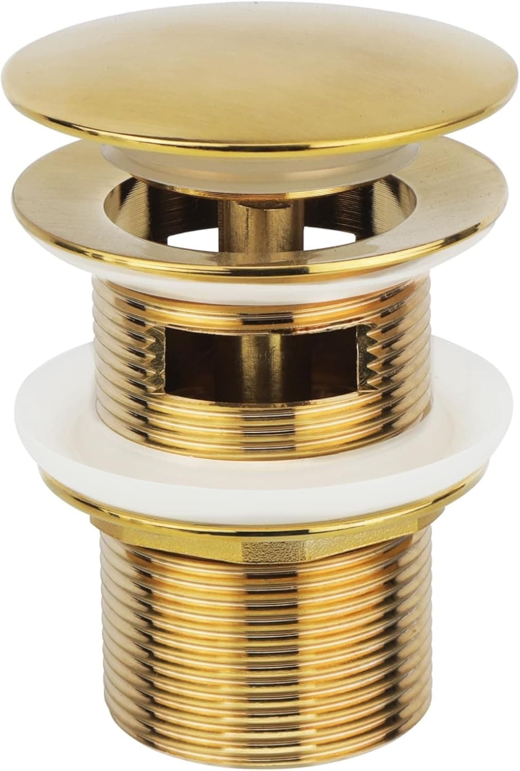 Bonde Poussoir Clic clac Gold Trop Plein Ø 66 Sanili - Grilles évacuation, référence bonde-poussoir-clic-clac-gold-trop-plein-66-sanili chez Sanitaire Casa Anfa à Casablanca