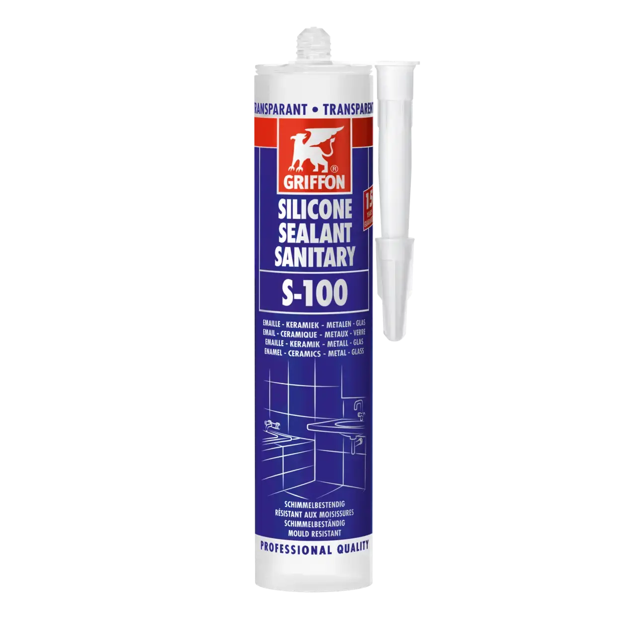 Silicone sanitaire transparent - Mastics et adhésifs, référence silicone-sanitaire-transparent chez Sanitaire Casa Anfa à Casablanca